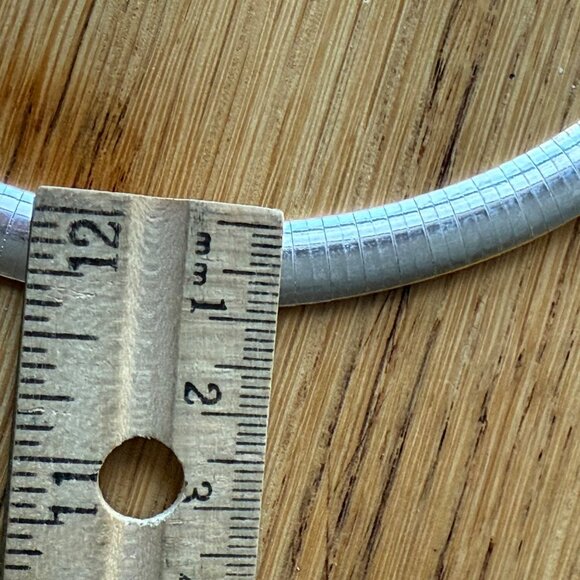 JTV Sterling Silver 925 8mm Omega Link Chain Necklace 20" Italy - Picture 5 of 13